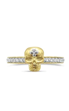 50% non-refundable deposit Special Order. Skull Mini Ring – Diamond