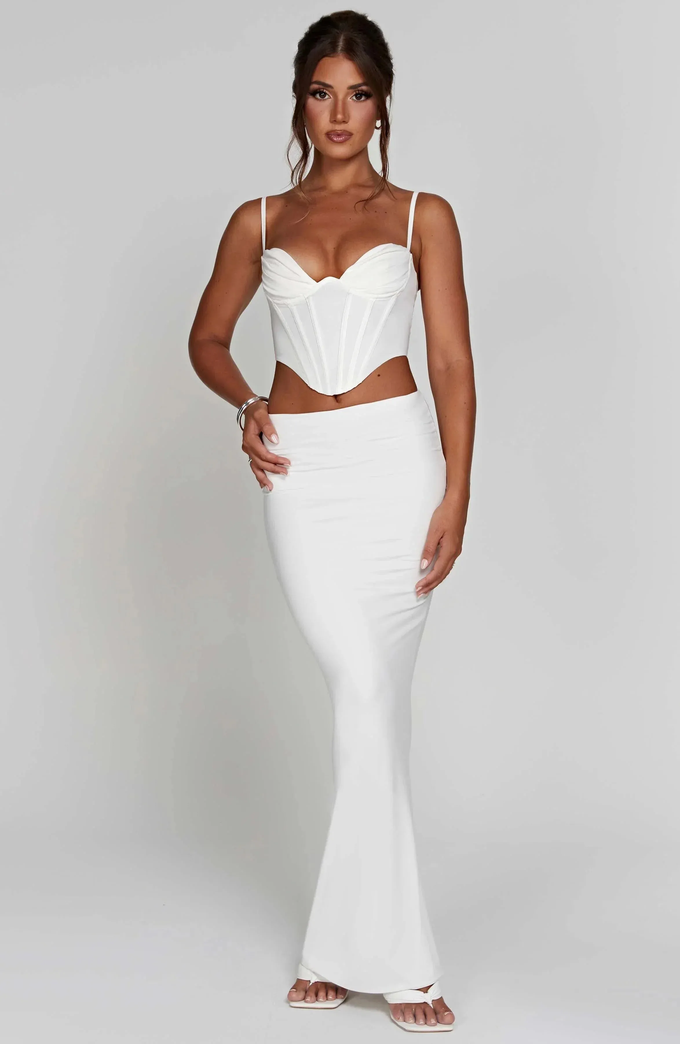 Astrid Maxi Graceful Skirt - White