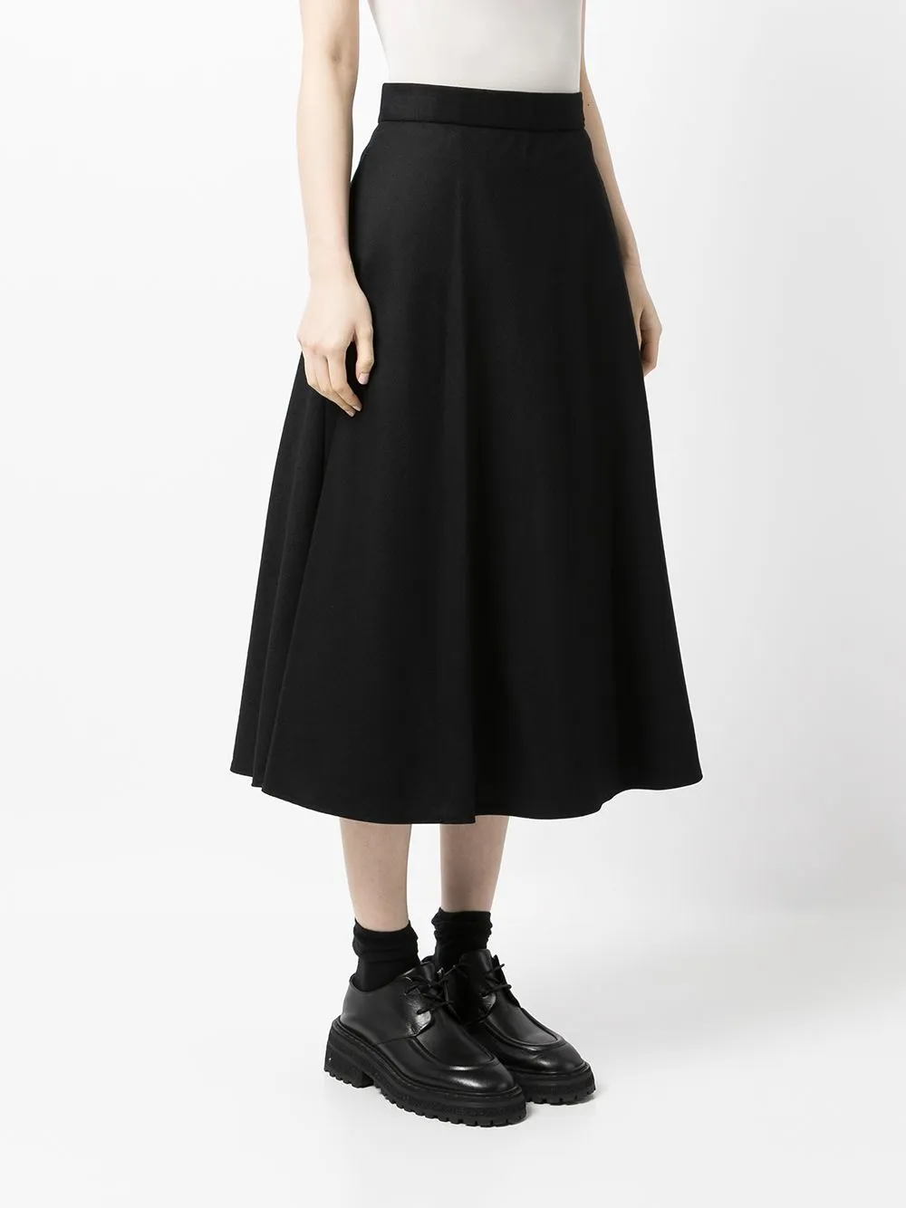 Below Knee Aline Flare Skirt