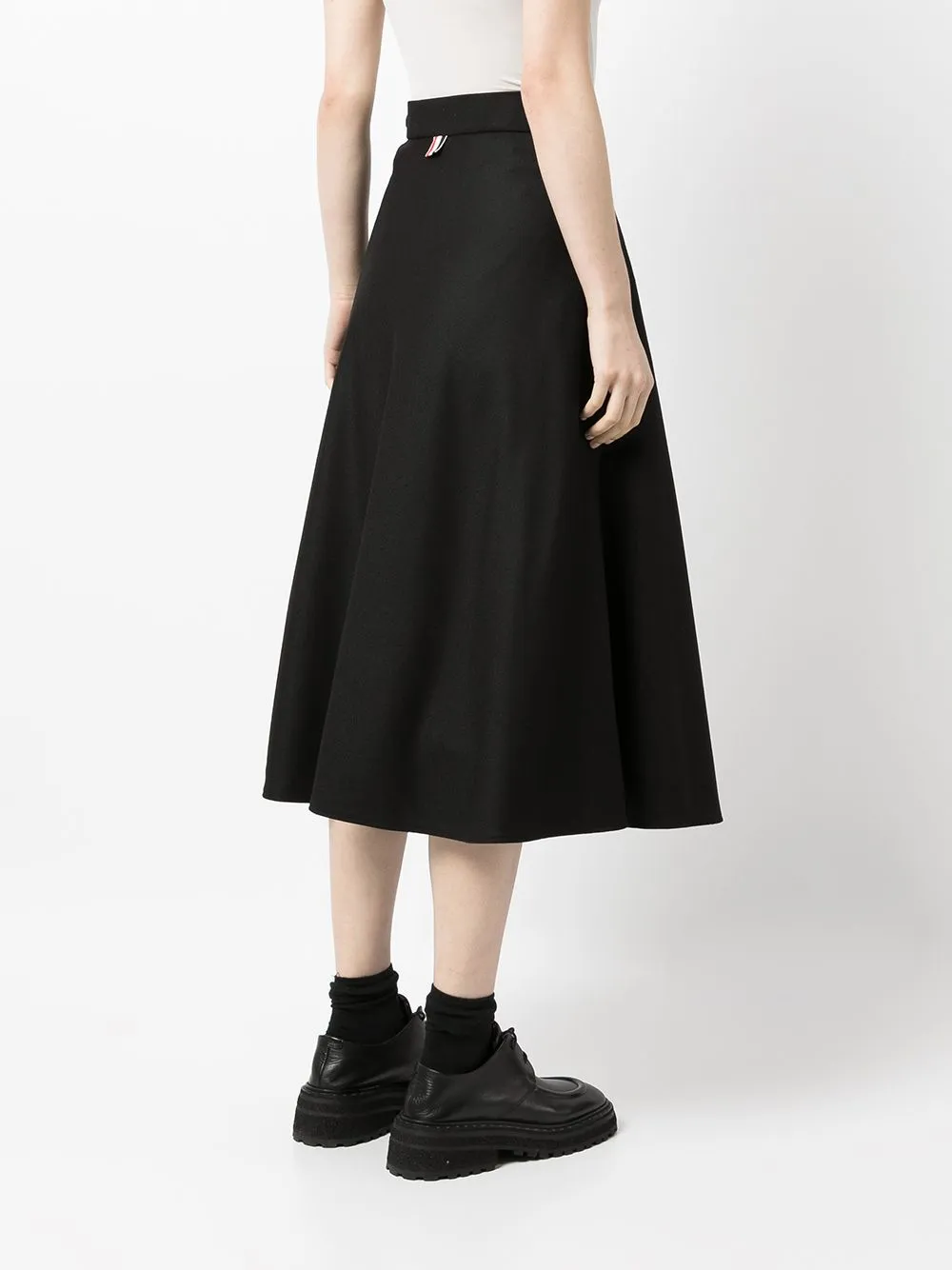 Below Knee Aline Flare Skirt