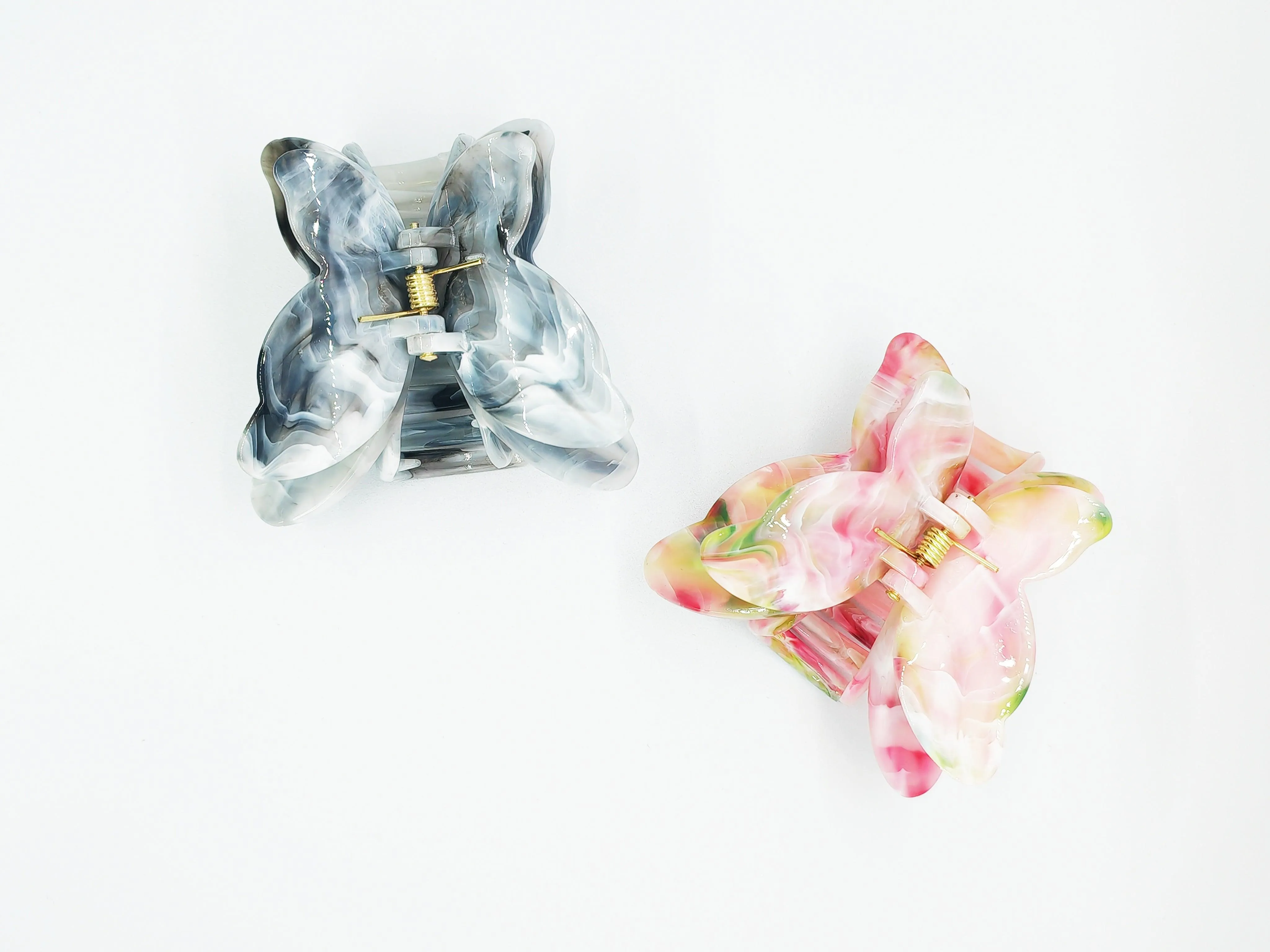 Chic Marbled Butterfly Hair Claw Clip