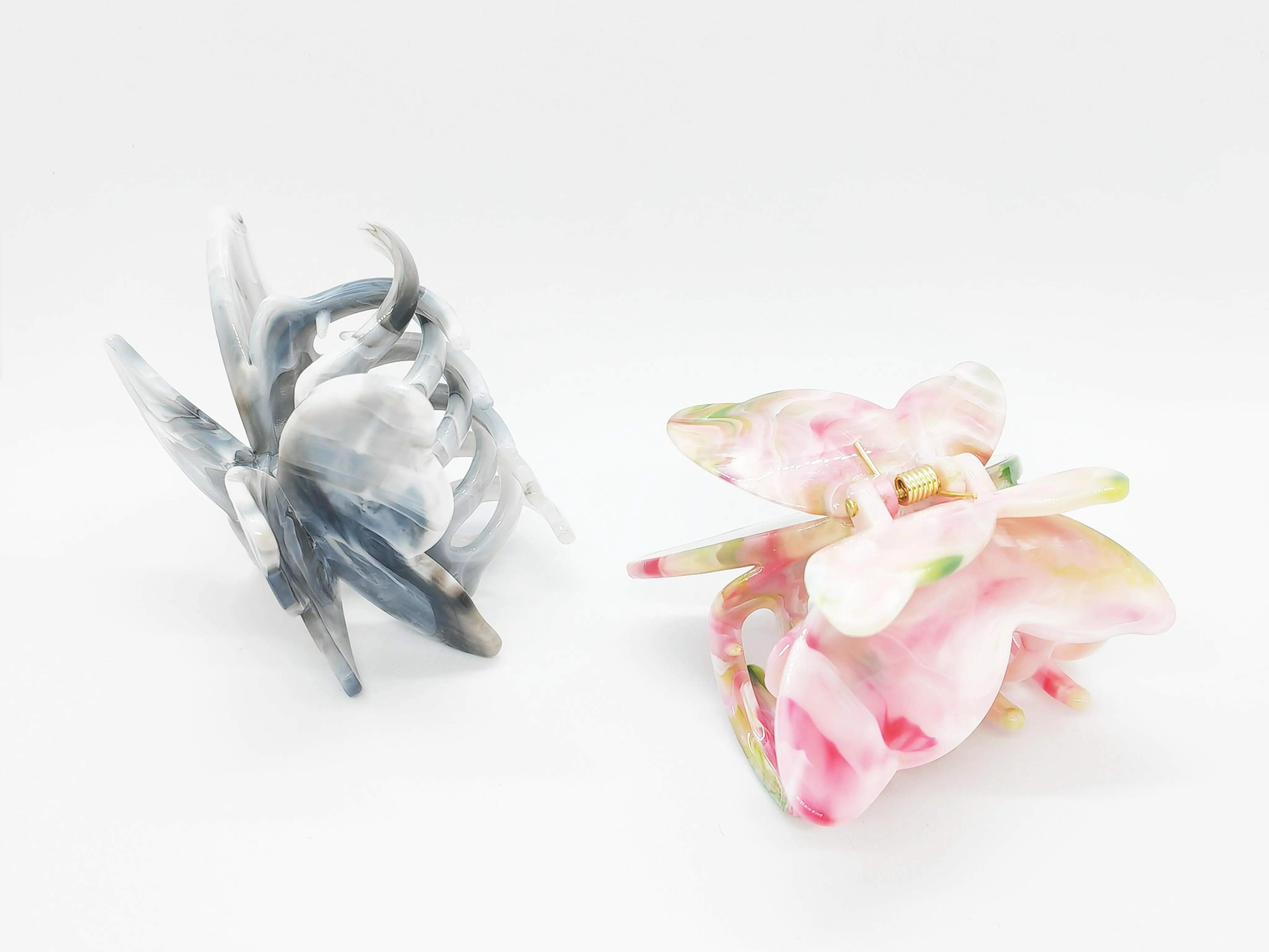 Chic Marbled Butterfly Hair Claw Clip