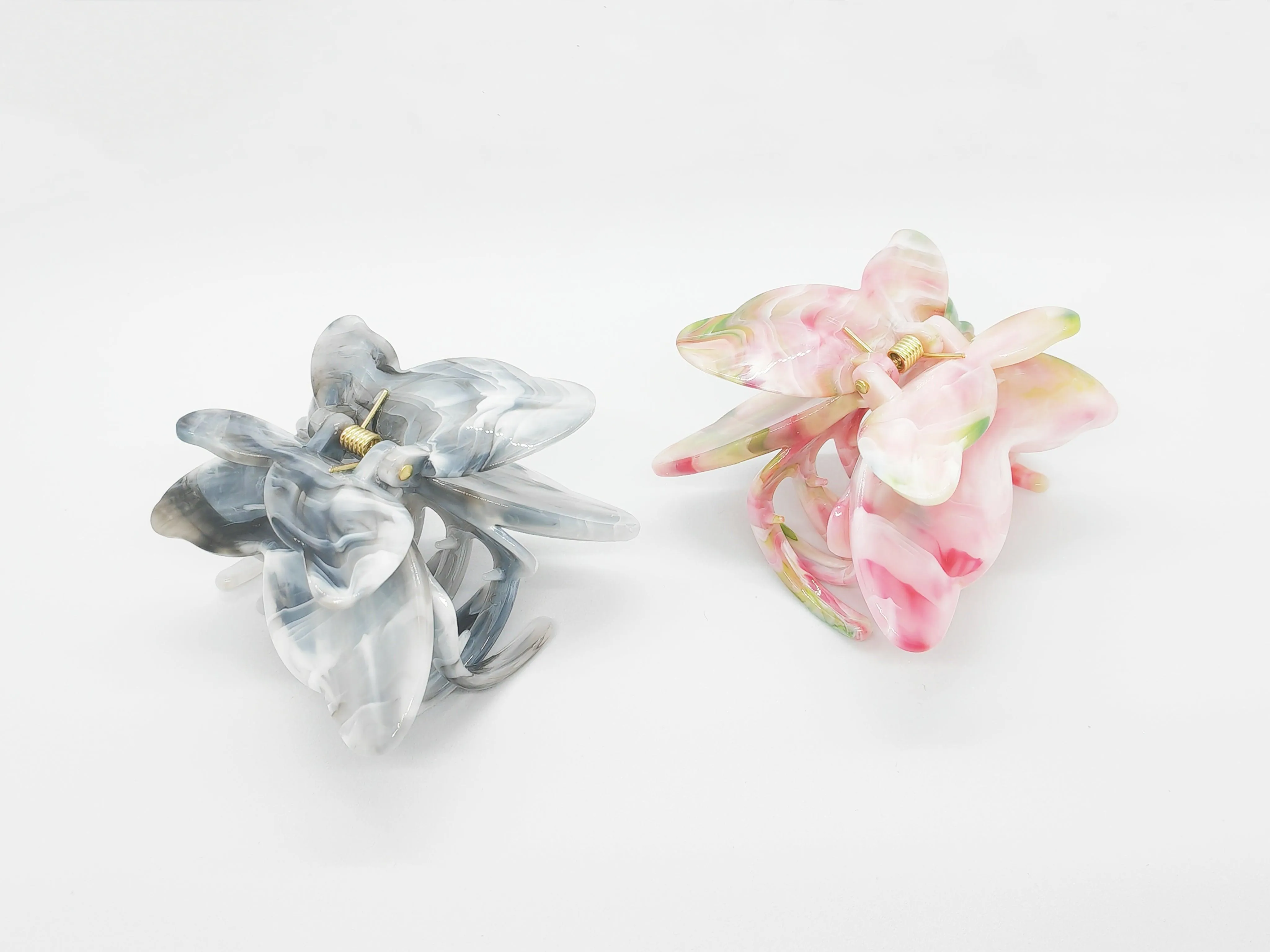 Chic Marbled Butterfly Hair Claw Clip