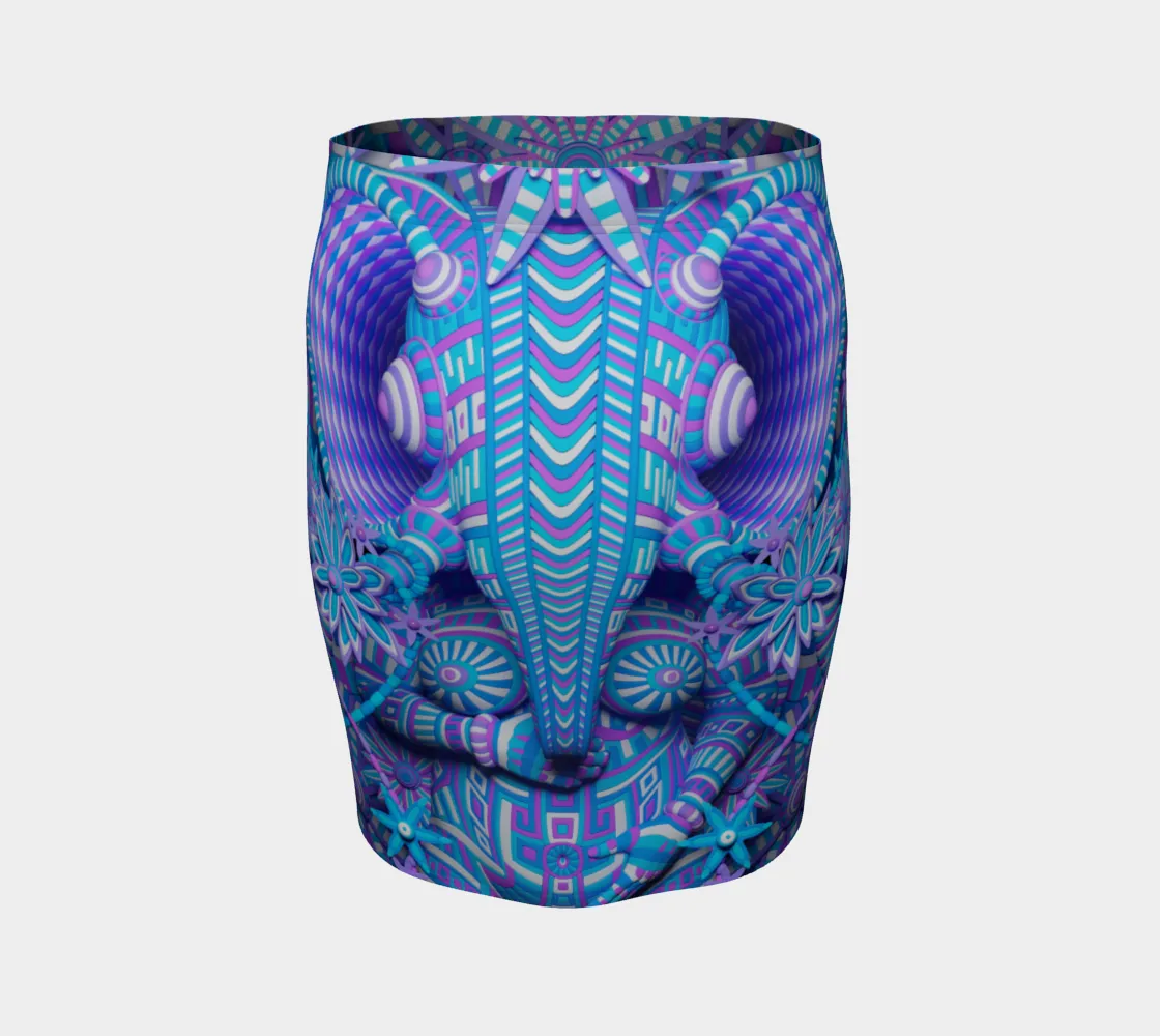 ELEPHANT FITTED SKIRT | KE VISUALS