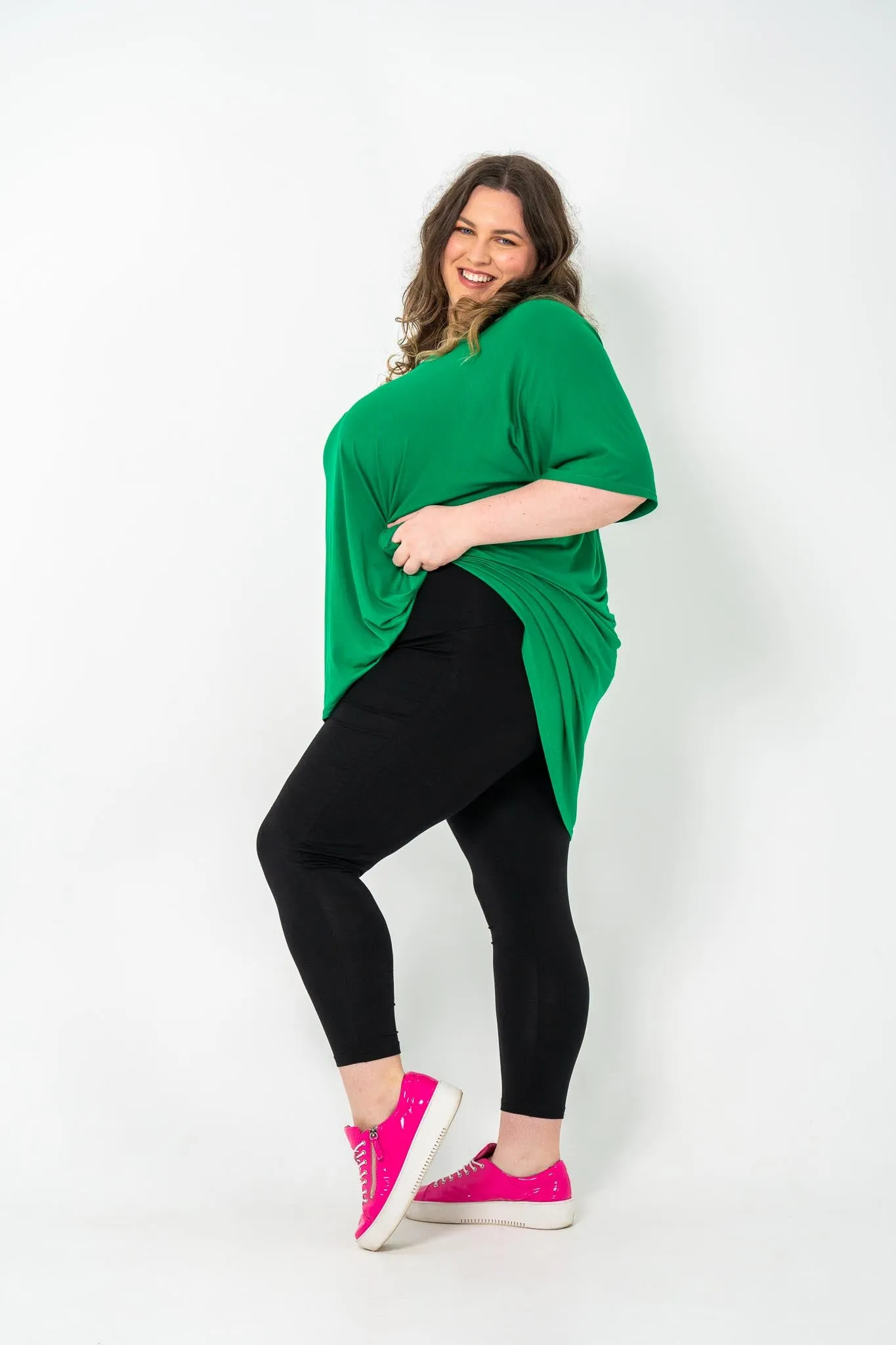 'ENVY' OVERSIZED 'BOX' Top - Green