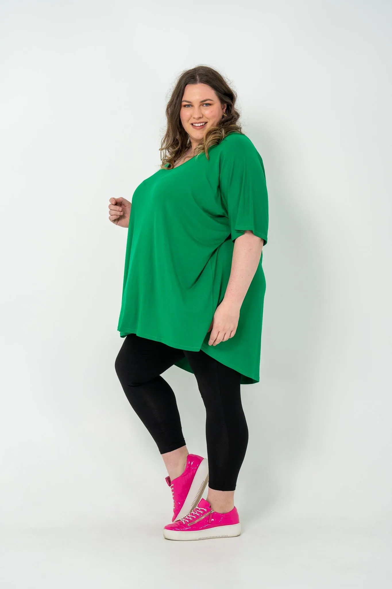 'ENVY' OVERSIZED 'BOX' Top - Green