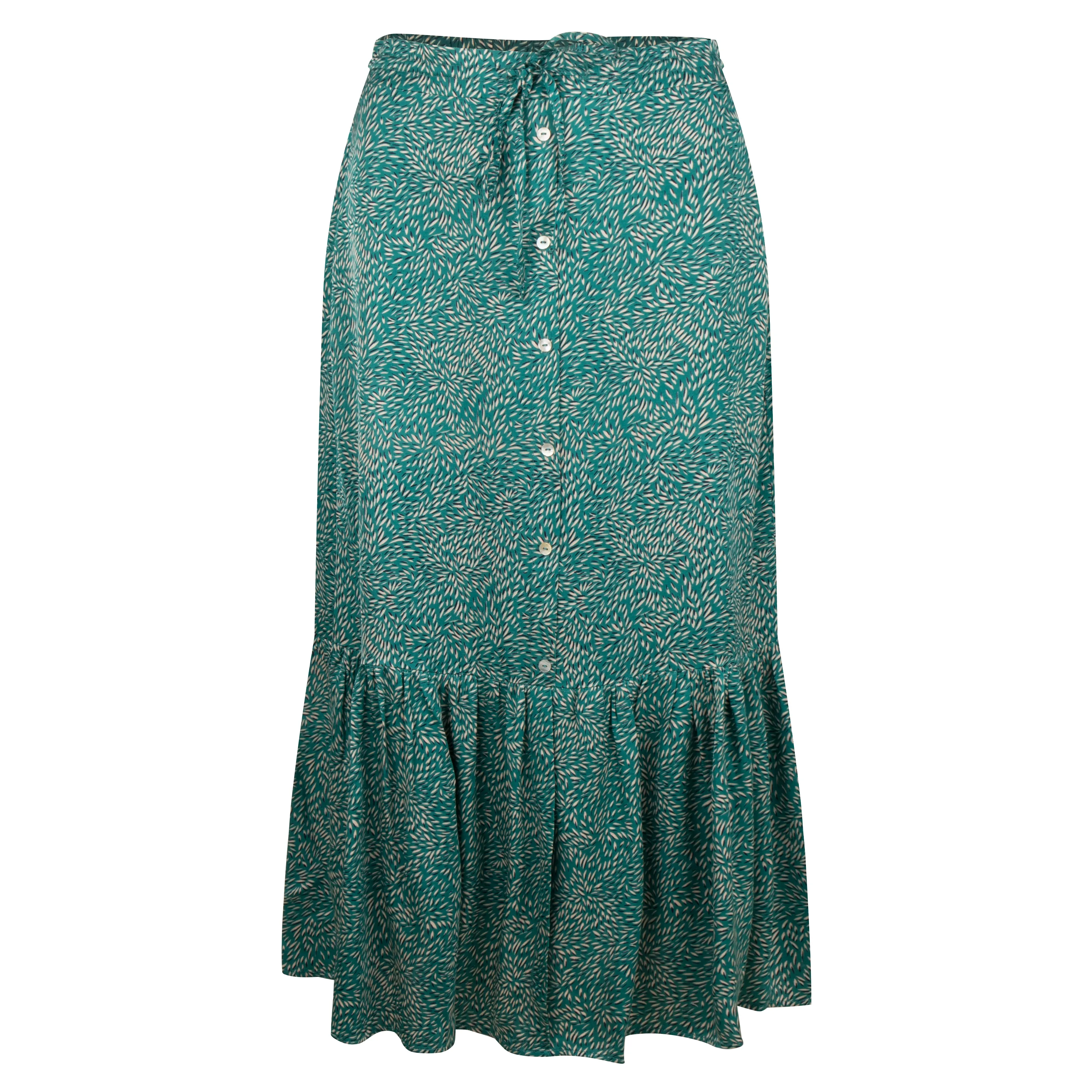 Esqualo - Midi Skirt with Wheat Print