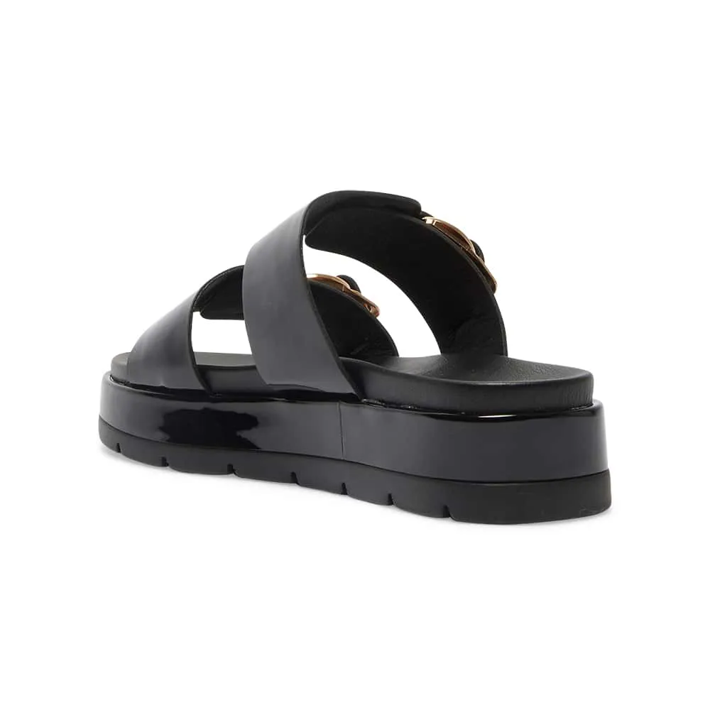 Fiction Slide in Black Patent