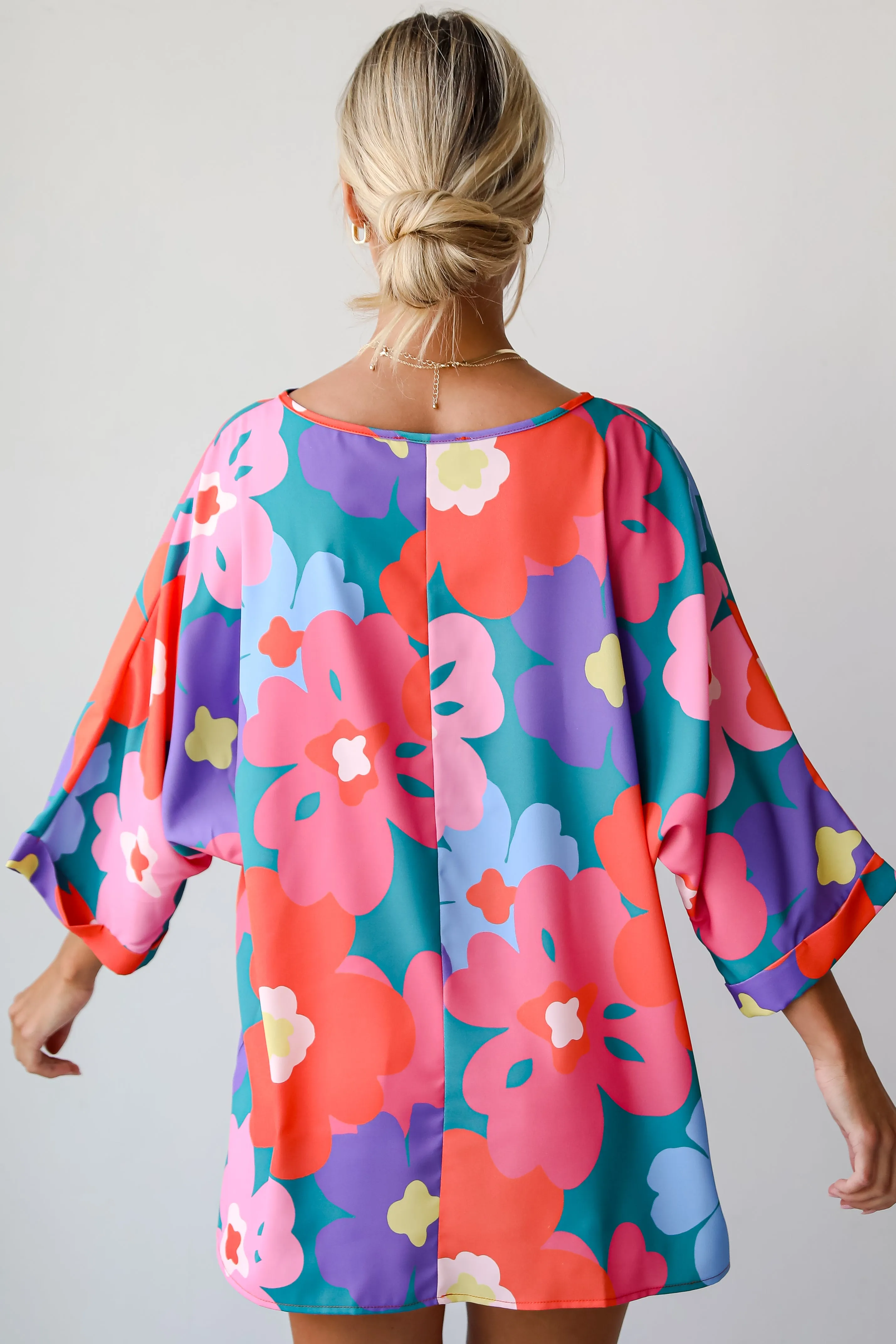 FINAL SALE - Perfectly Lovable Teal Floral Blouse