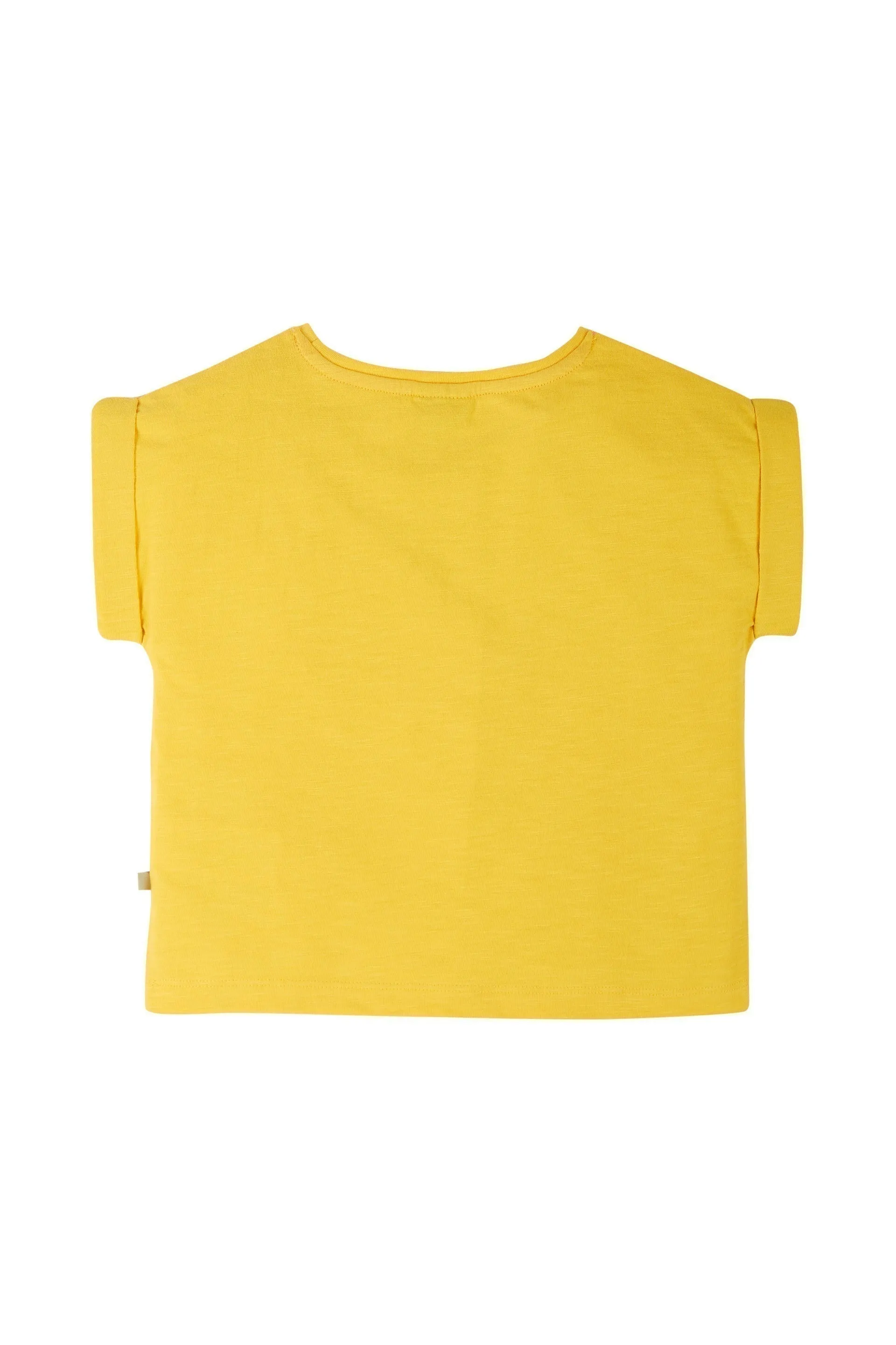 Frugi Sophia Slub T-Shirt in Yellow, Strawberry