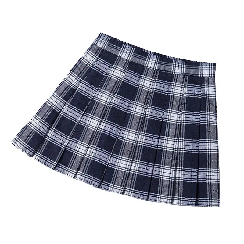 Funki Buys | Skirts | Women's Retro Plaid Pleated Mini Skirts