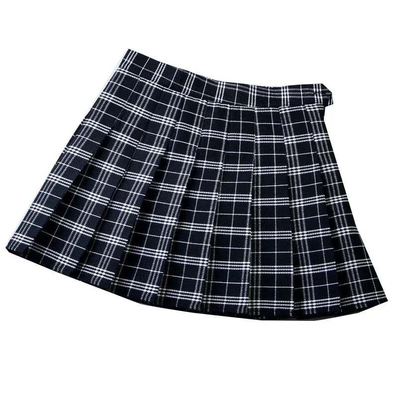 Funki Buys | Skirts | Women's Retro Plaid Pleated Mini Skirts