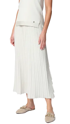 Geraldina Pleated-Knit Maxi Skirt - Beige