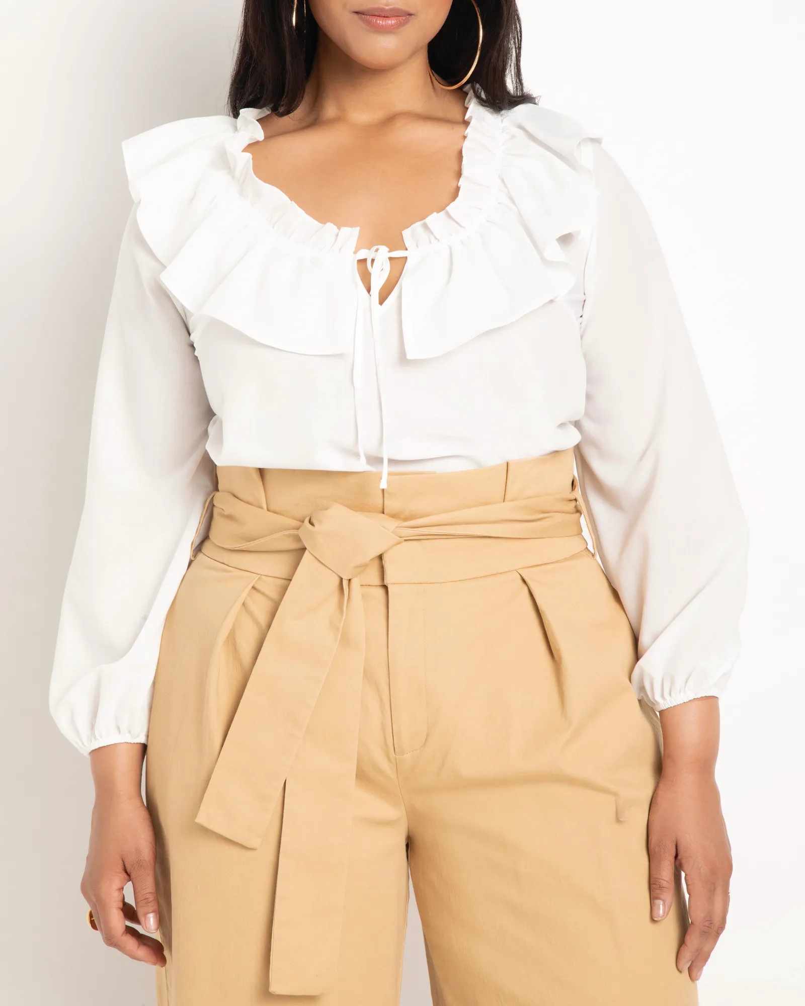 Khloe Ruffle Blouse | Soft White