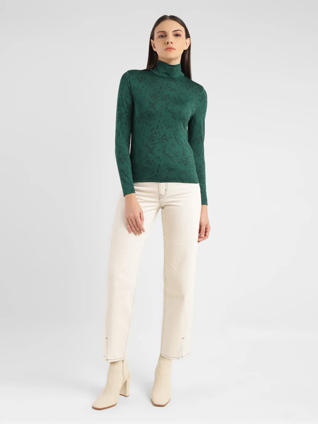 Levi's x Deepika Padukone Moon Rib Turtleneck Top