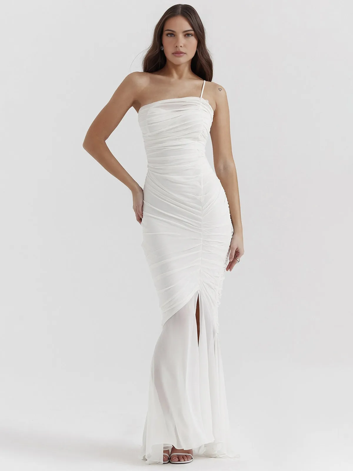 One Shoulder Graceful Cami Long Dress