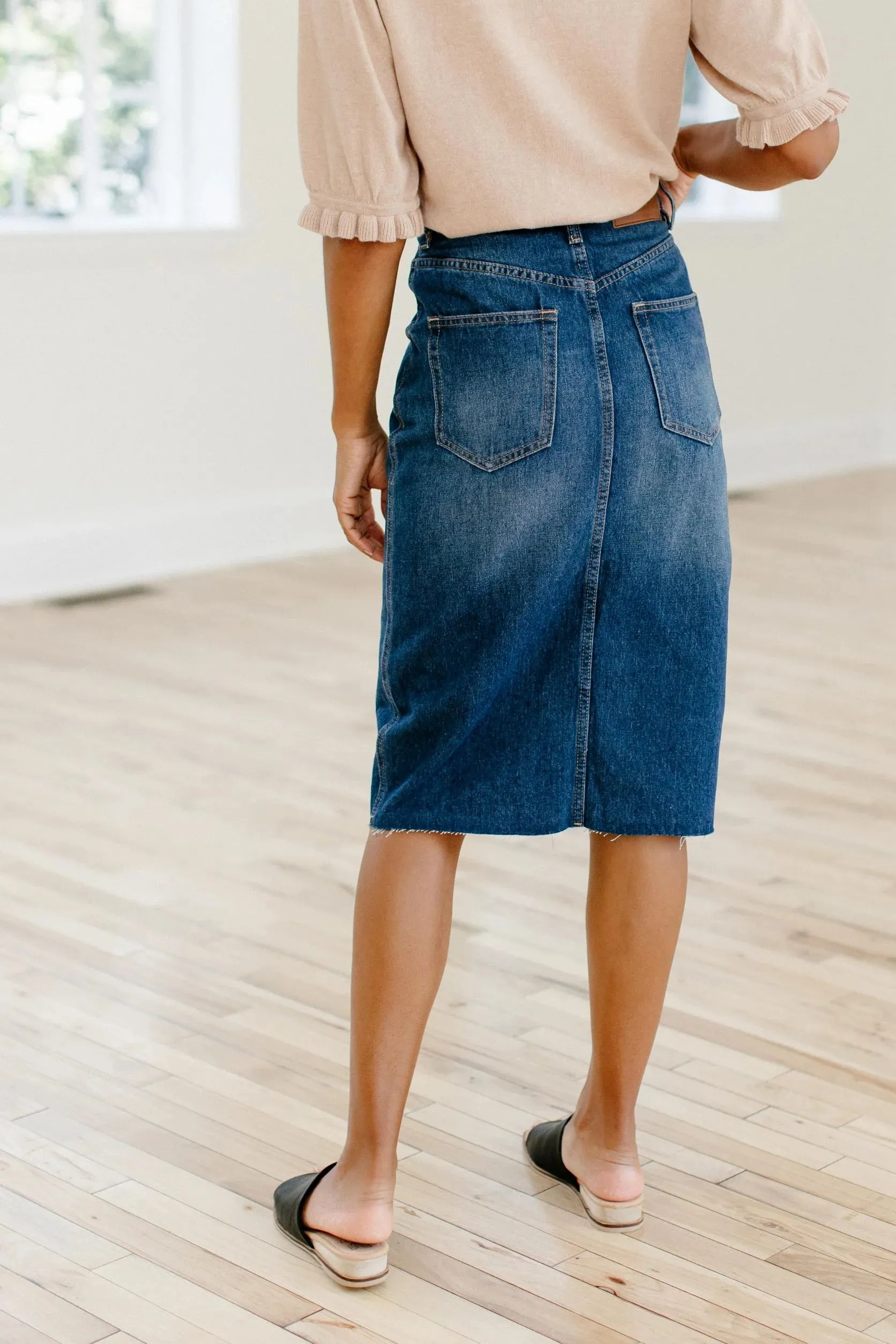 Rae High Waist Denim Skirt