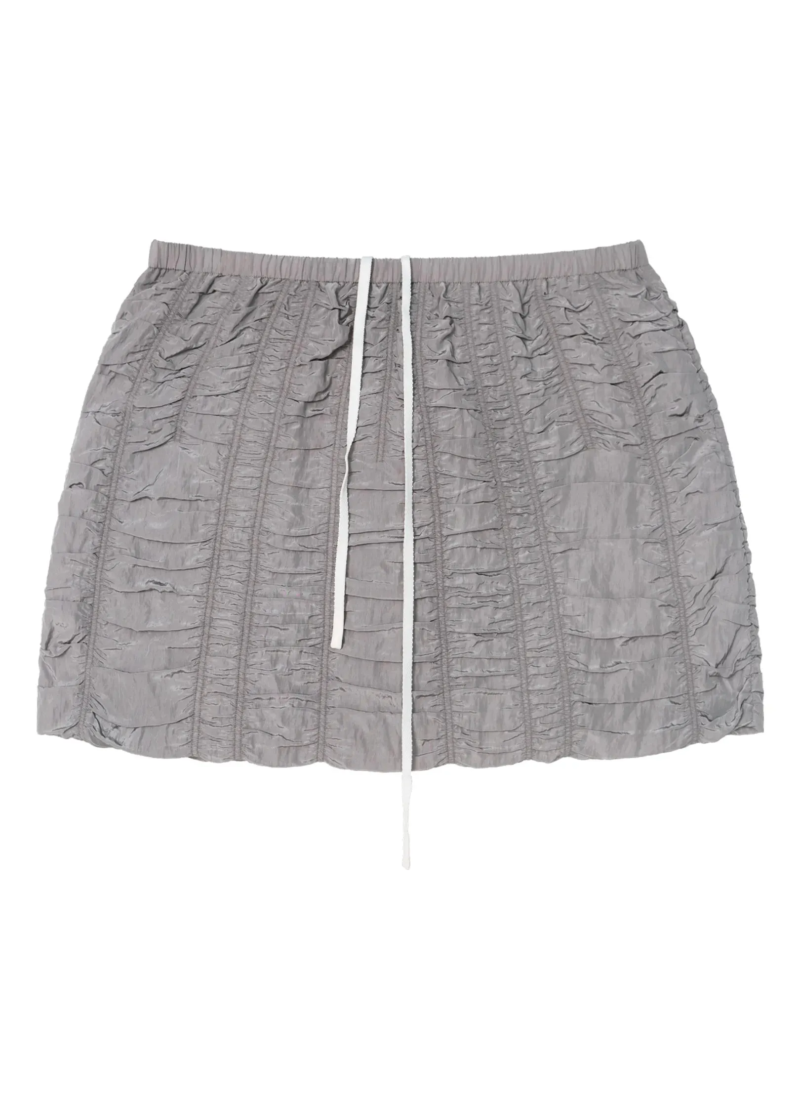 Ruched Mini Drawstring Skirt