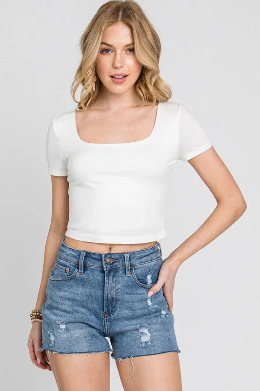 Square Neck Crop Top