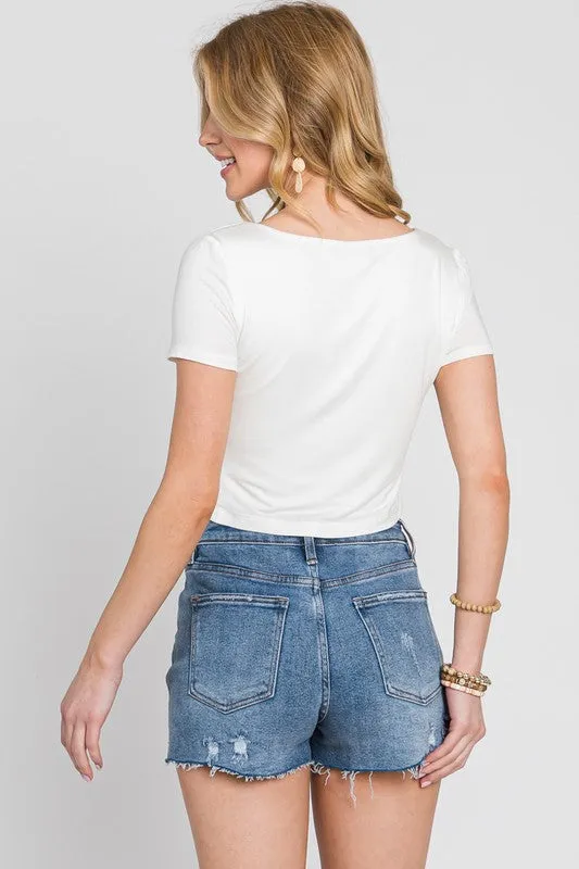 Square Neck Crop Top