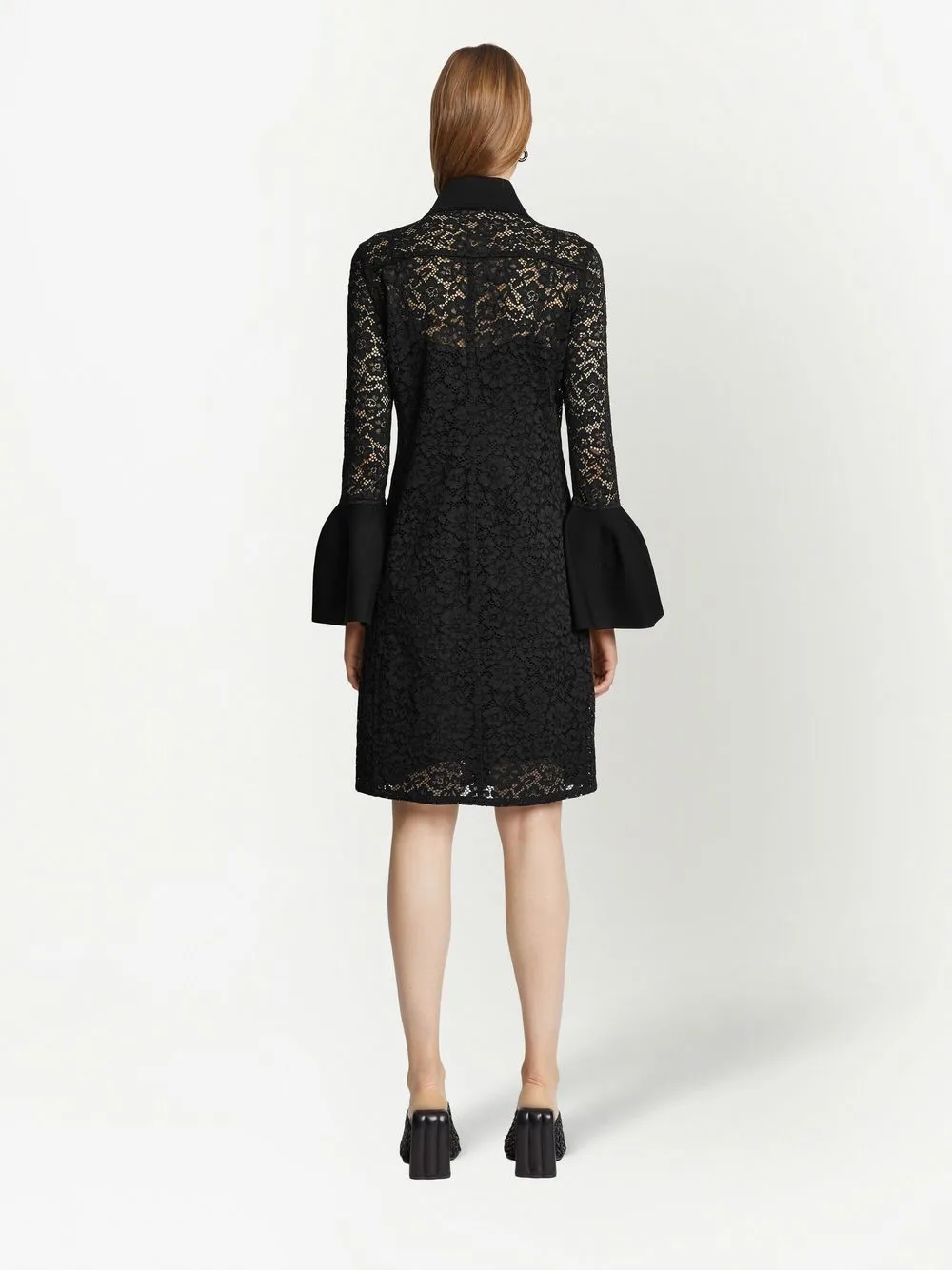 STRETCH LACE SHIRT DRESS