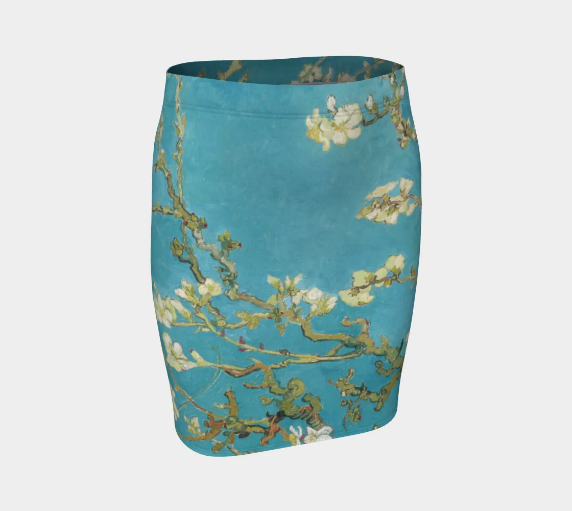 Van Gogh Almond Blossoms Fitted Skirt