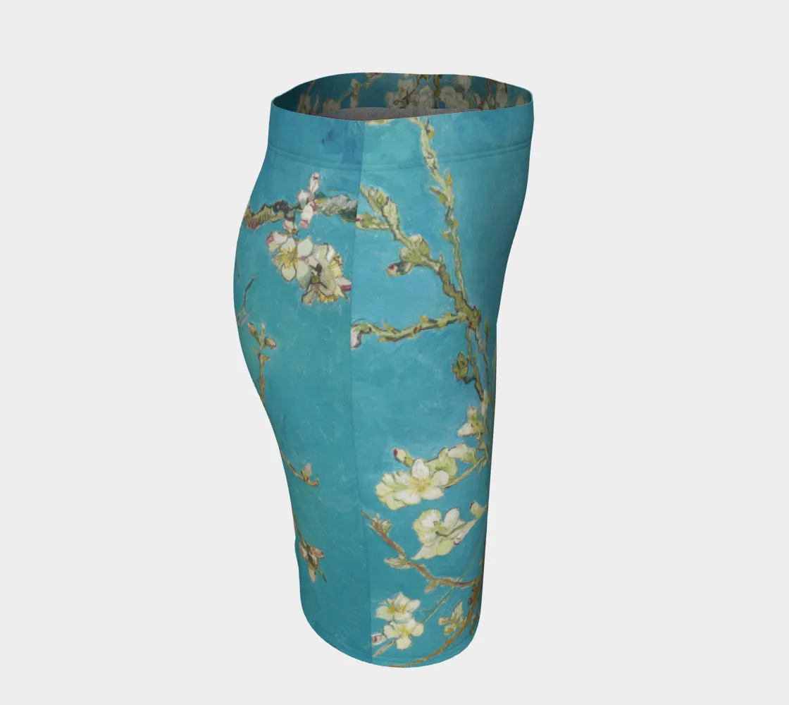 Van Gogh Almond Blossoms Fitted Skirt