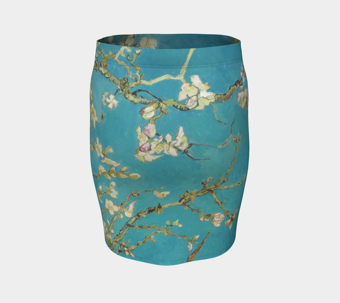 Van Gogh Almond Blossoms Fitted Skirt