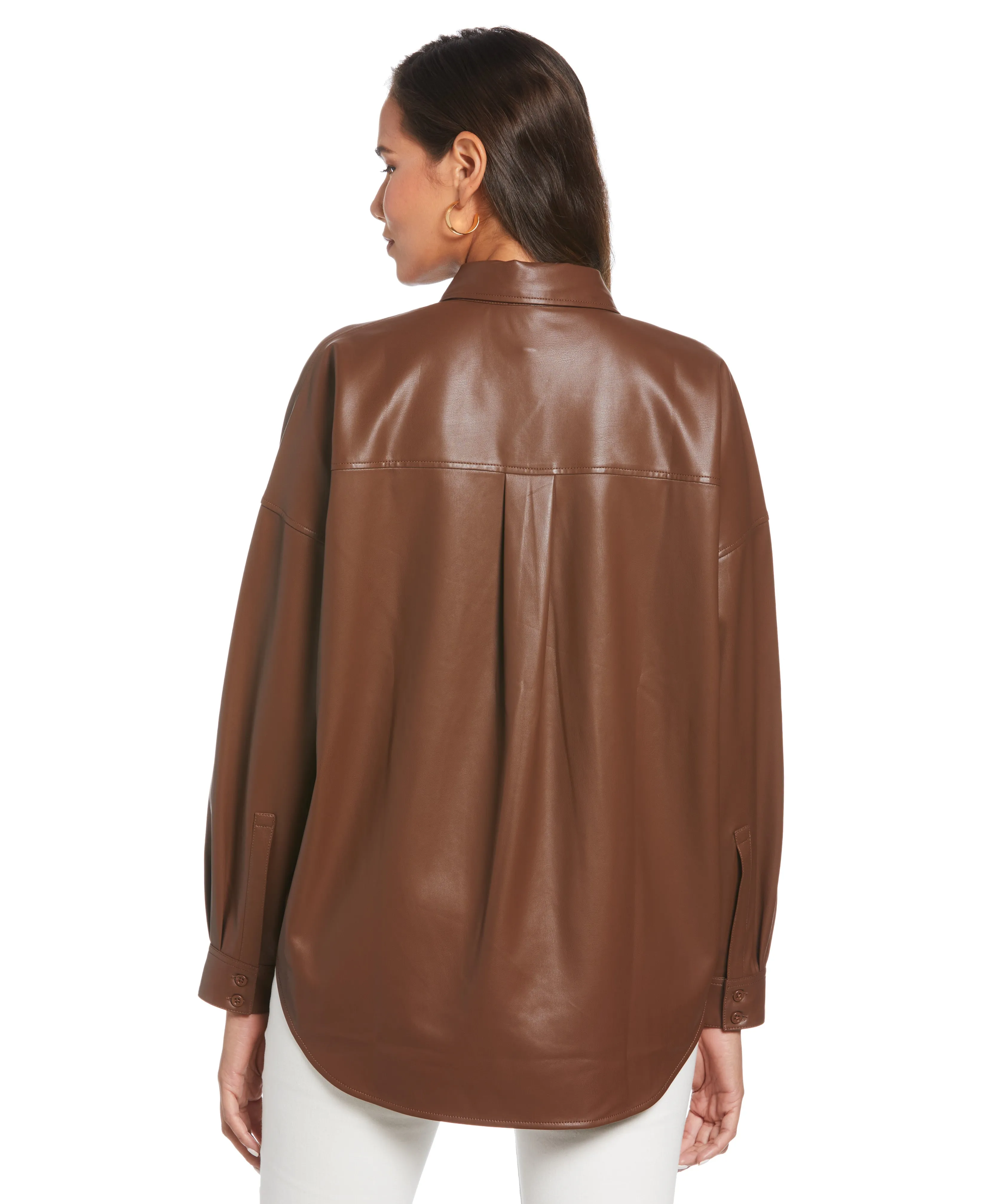 Vegan Leather Popover Top