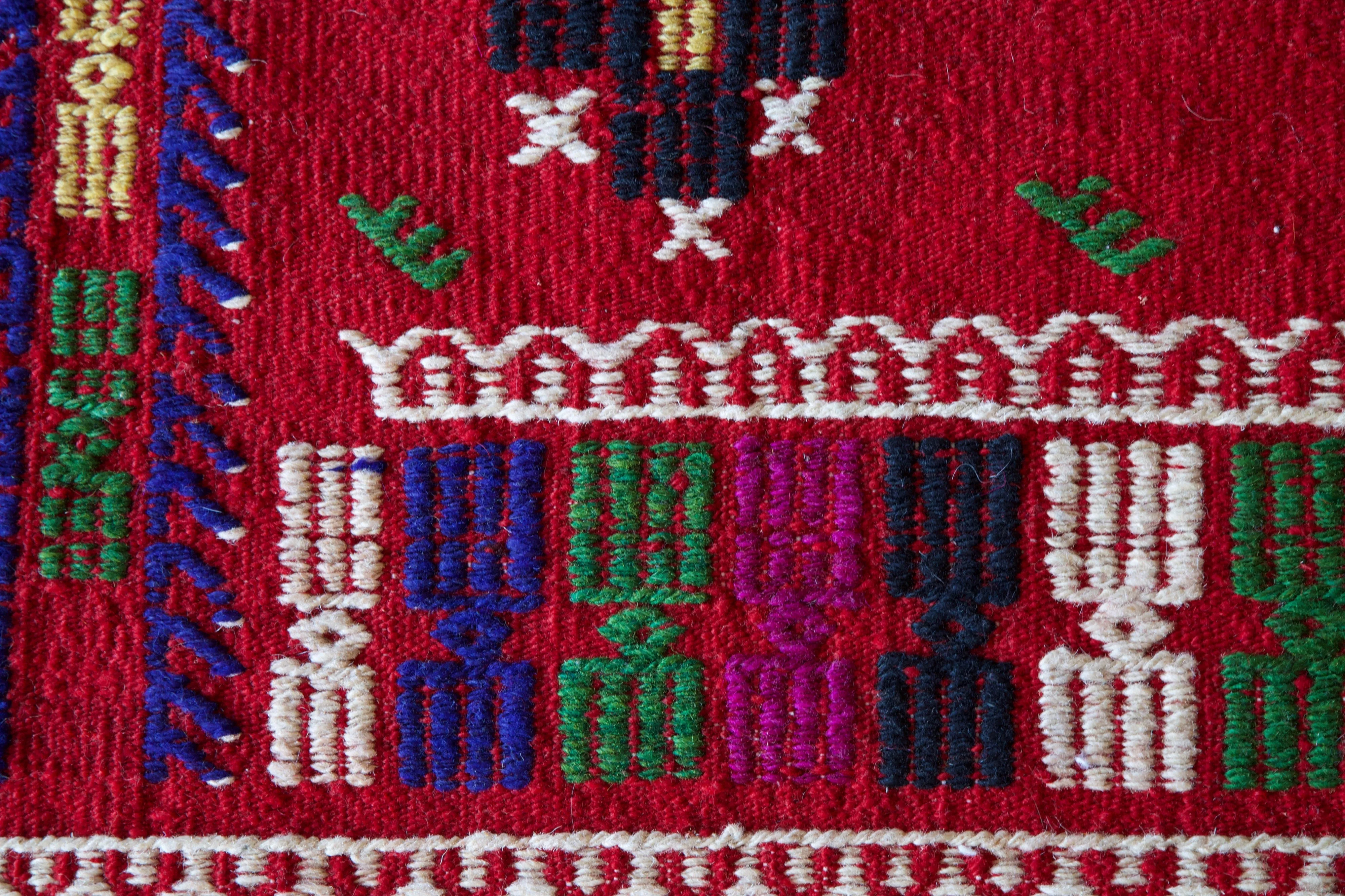 Vintage Mini Turkish Kilim Rug 3'x3'