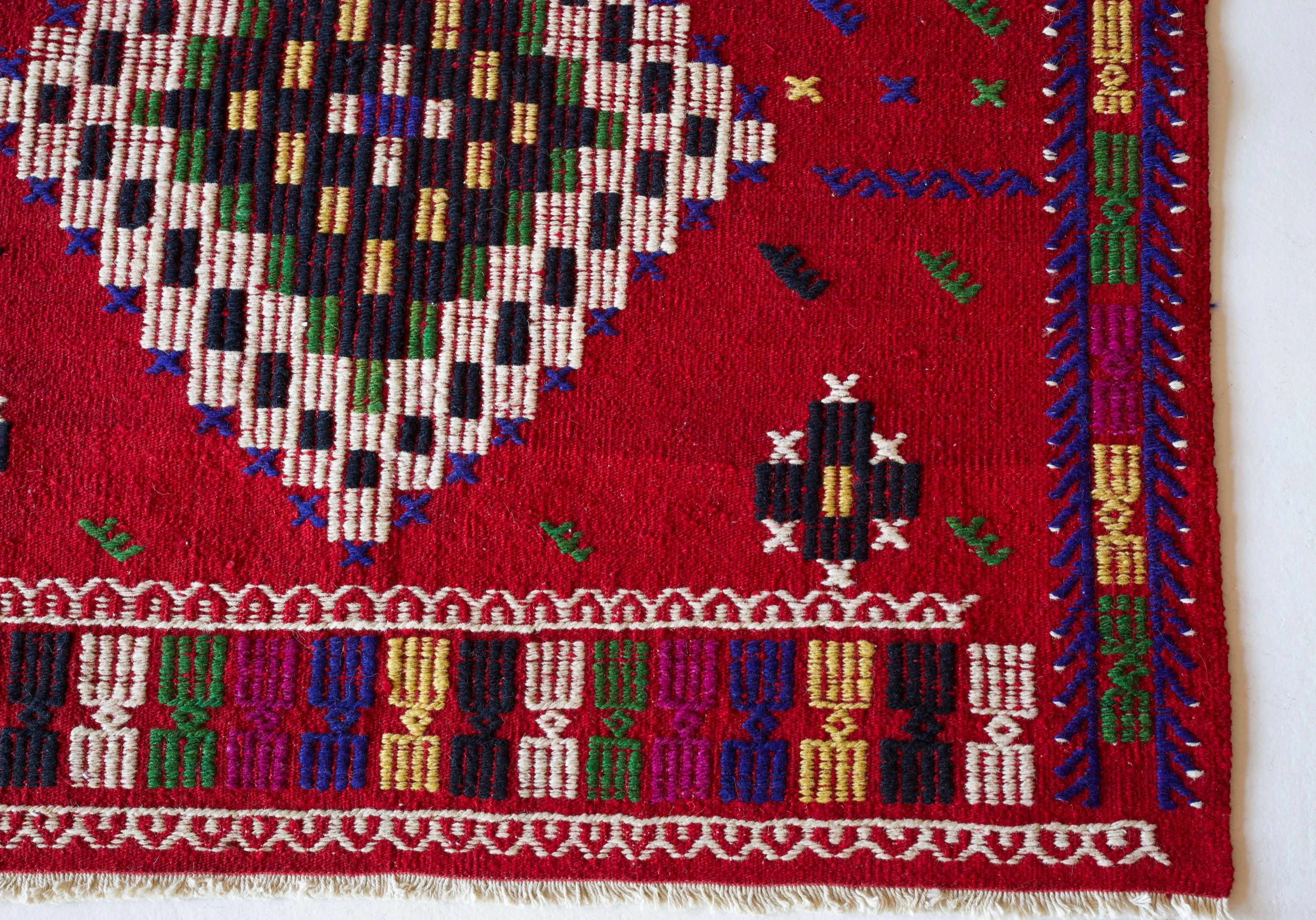 Vintage Mini Turkish Kilim Rug 3'x3'