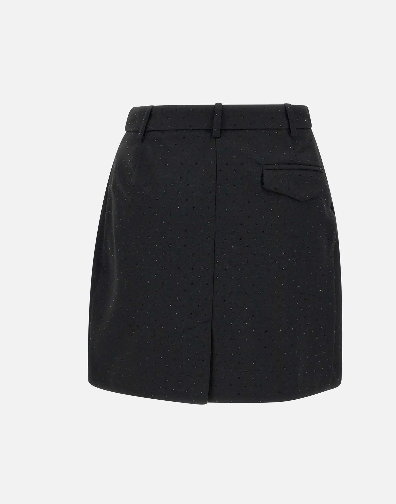 Viscose Blend Black Skirt with Beads