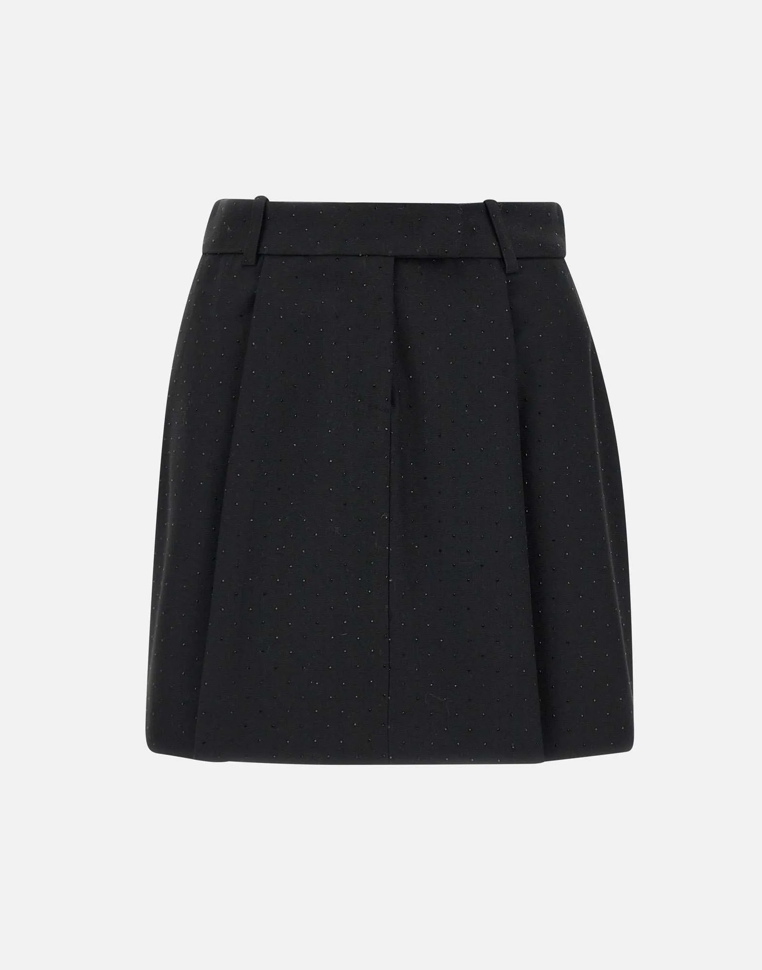 Viscose Blend Black Skirt with Beads