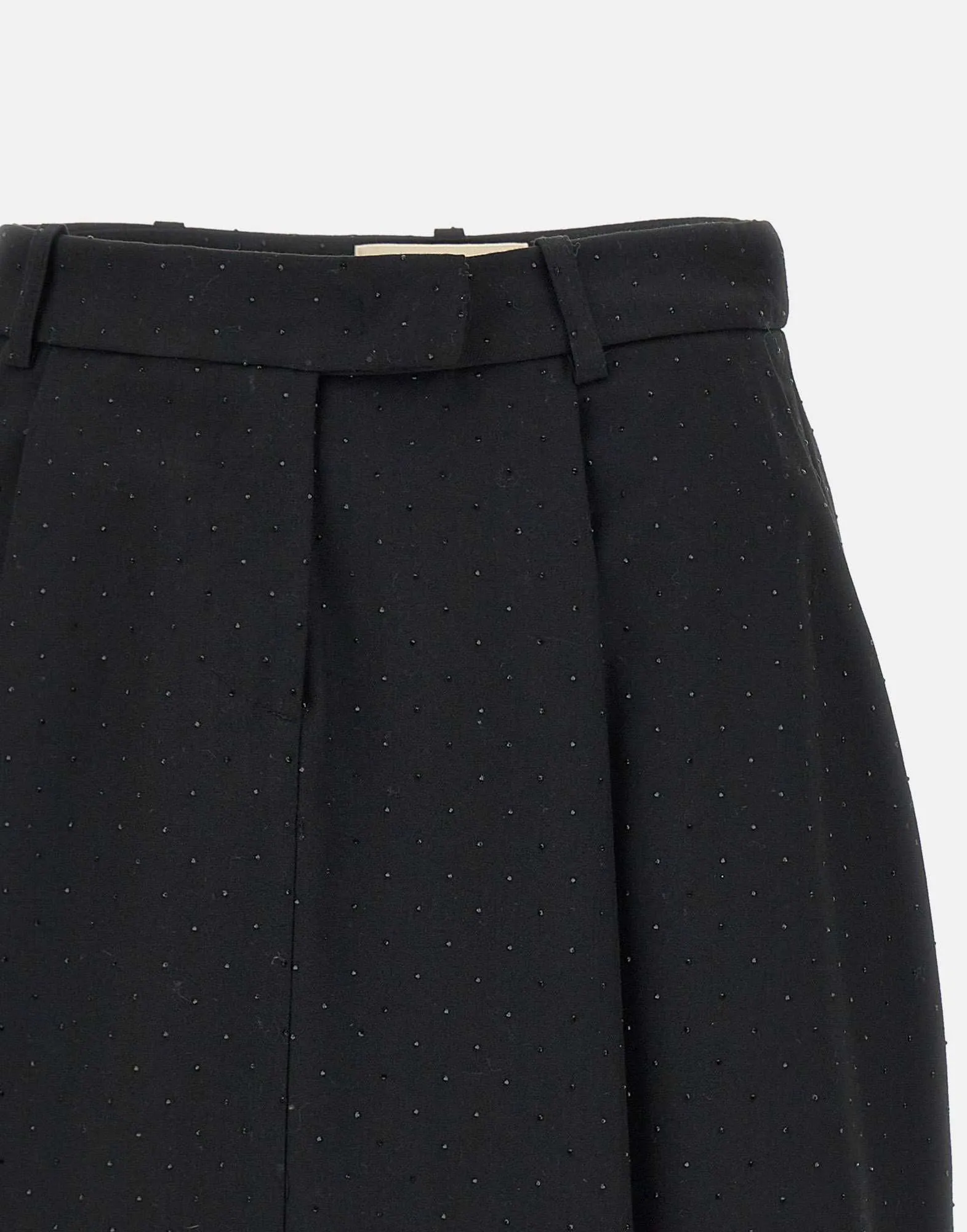 Viscose Blend Black Skirt with Beads