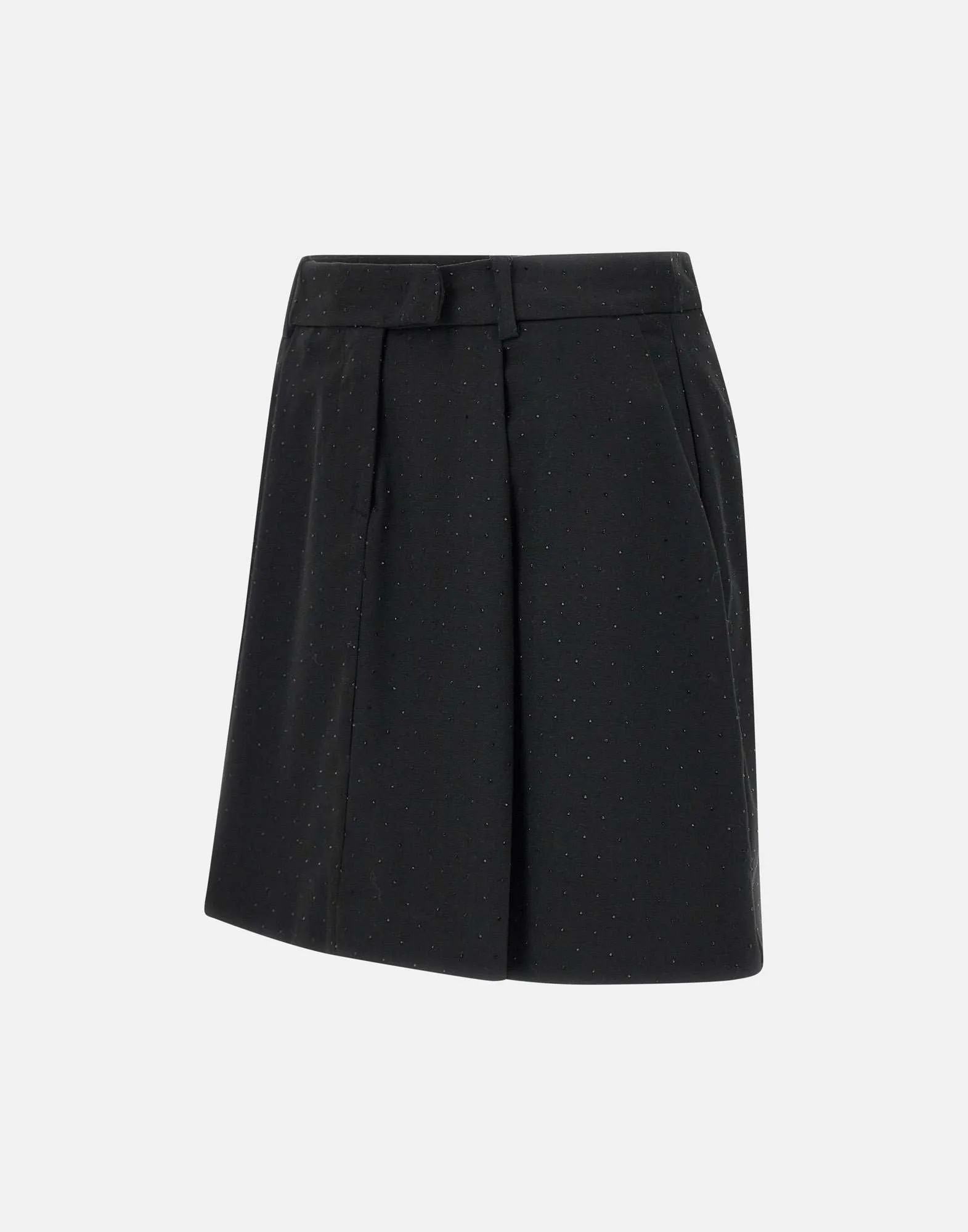 Viscose Blend Black Skirt with Beads