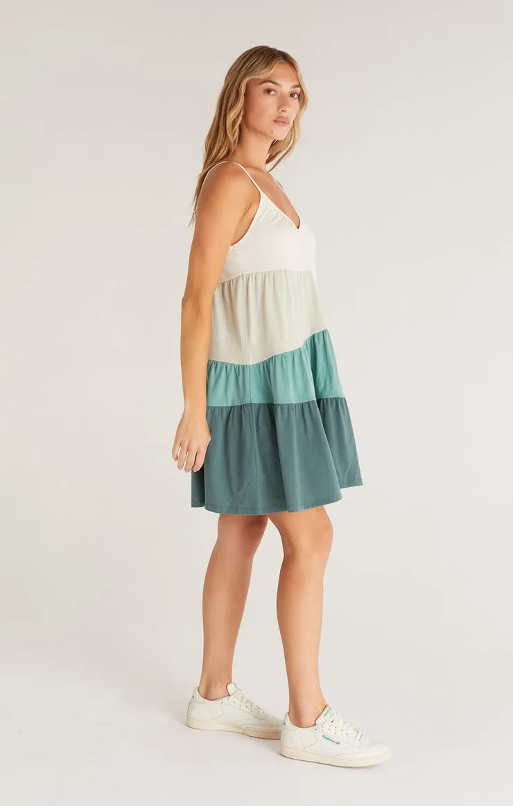 Z Supply Amalfi Color Block Mini Dress - Matcha